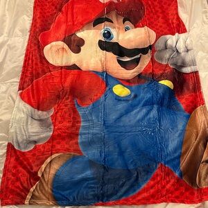 Super Mario Red and Blue Blanket